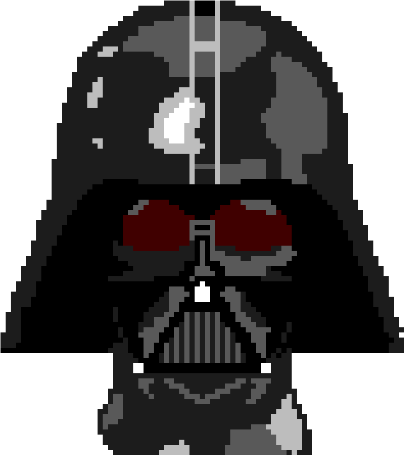 Darth Vader Mask - Pixel Faces (1070x950), Png Download