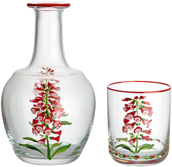 Murano Hand-painted Bedside Set - Decanter (800x800), Png Download