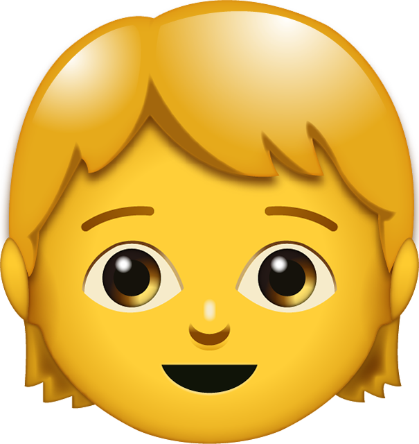 Child Emoji (605x640), Png Download