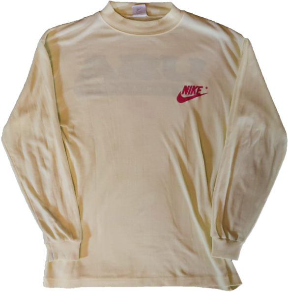 Vintage Nike 90s Grey Tag T Shirt Tee Usa Track Field - Long-sleeved T-shirt (640x635), Png Download