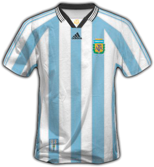 Argentina, Con Passarella Como Entrenador, Llegó Hasta - Camisetas Del Mundial 1998 (518x652), Png Download