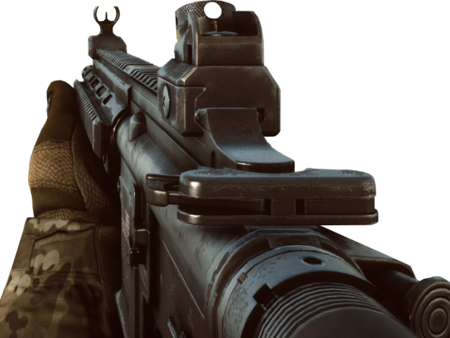 Drawn Soldier Battlefield 4 - Battlefield4 Hk416 (640x480), Png Download