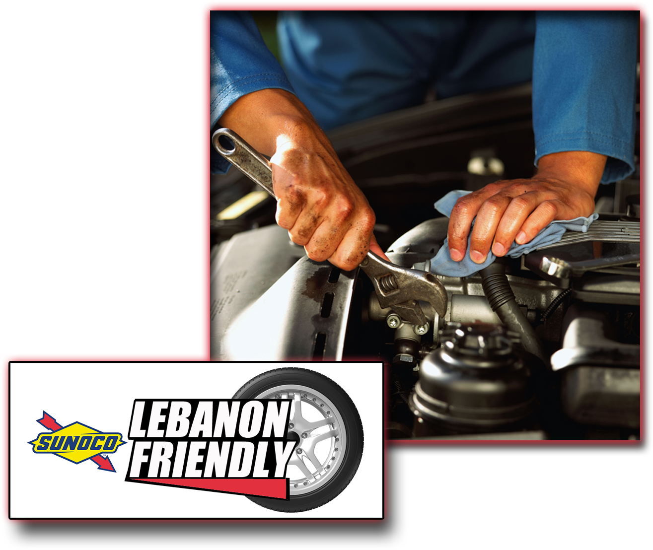 Lebanon Friendly Sunocolebanon Friendly Sunoco Servies - Auto Repair (1371x1152), Png Download