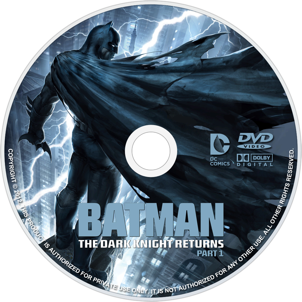 The Dark Knight Returns, Part 1 Dvd Disc Image - Batman The Dark Knight Part 1 (1000x1000), Png Download