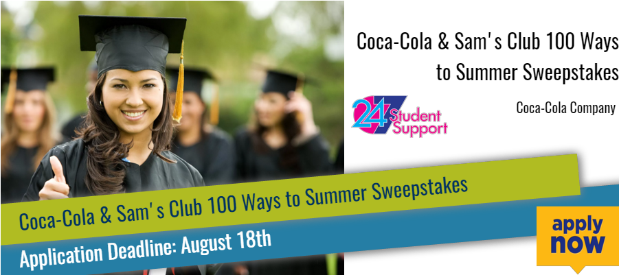 Coca-cola & Sam's Club 100 Ways To Summer Sweepstakes - Beat The Odds Scholarship Logo (940x440), Png Download
