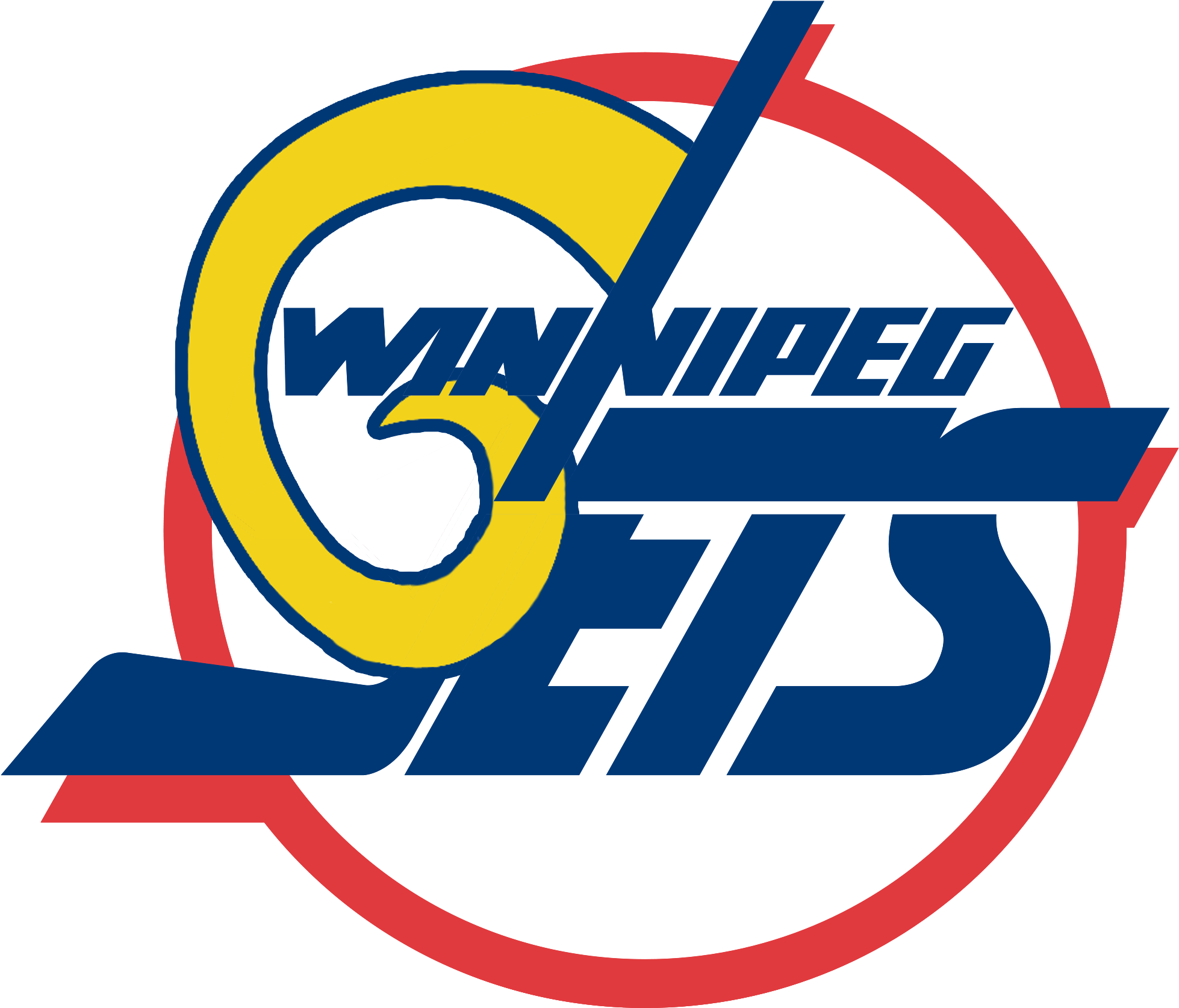Los Angeles Rams Of Winnipeg - Winnipeg Jets Logo 1996 (2000x1905), Png Download