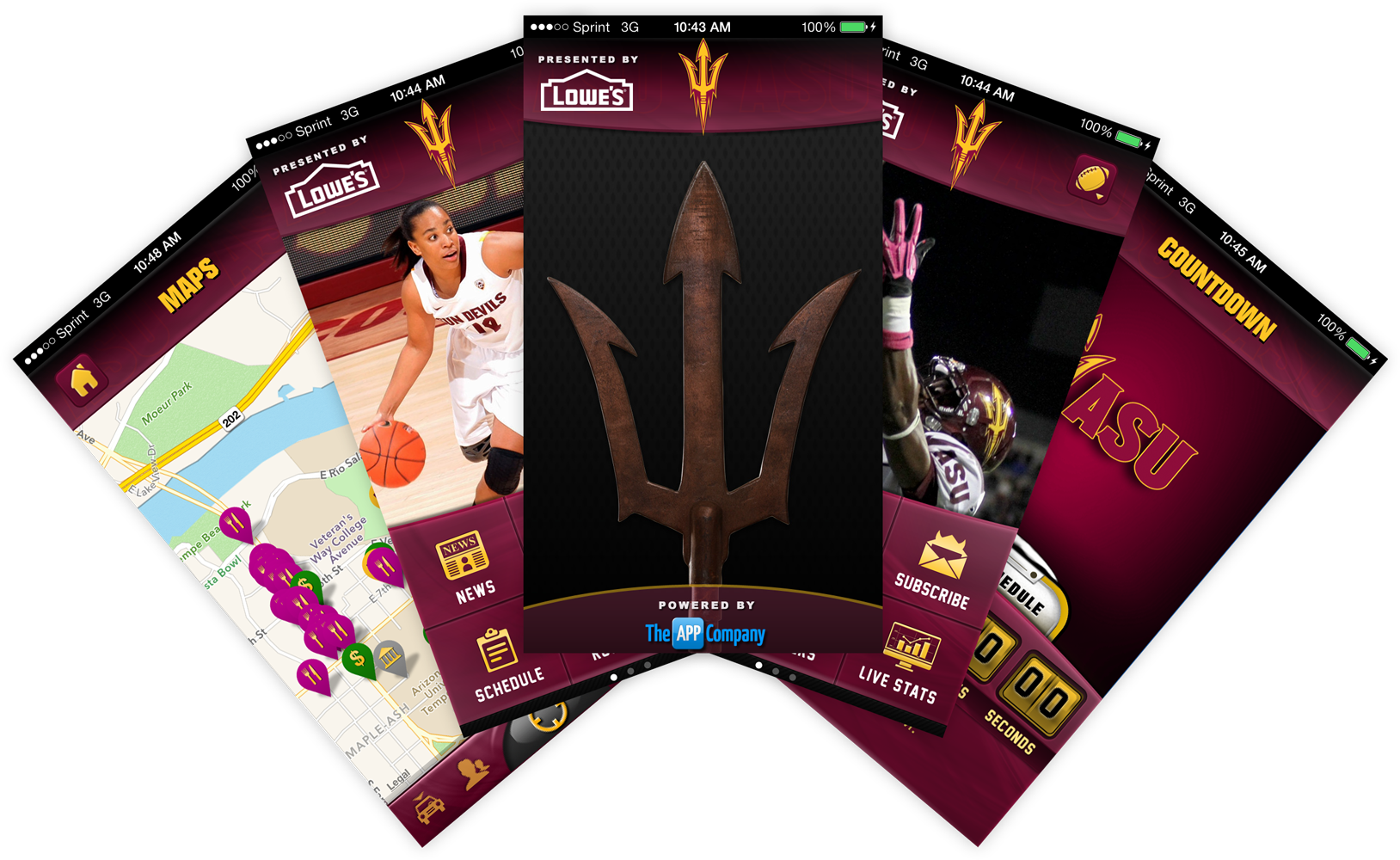 Official Arizona State University Sun Devil Athletics - Graphic Design (1628x1000), Png Download