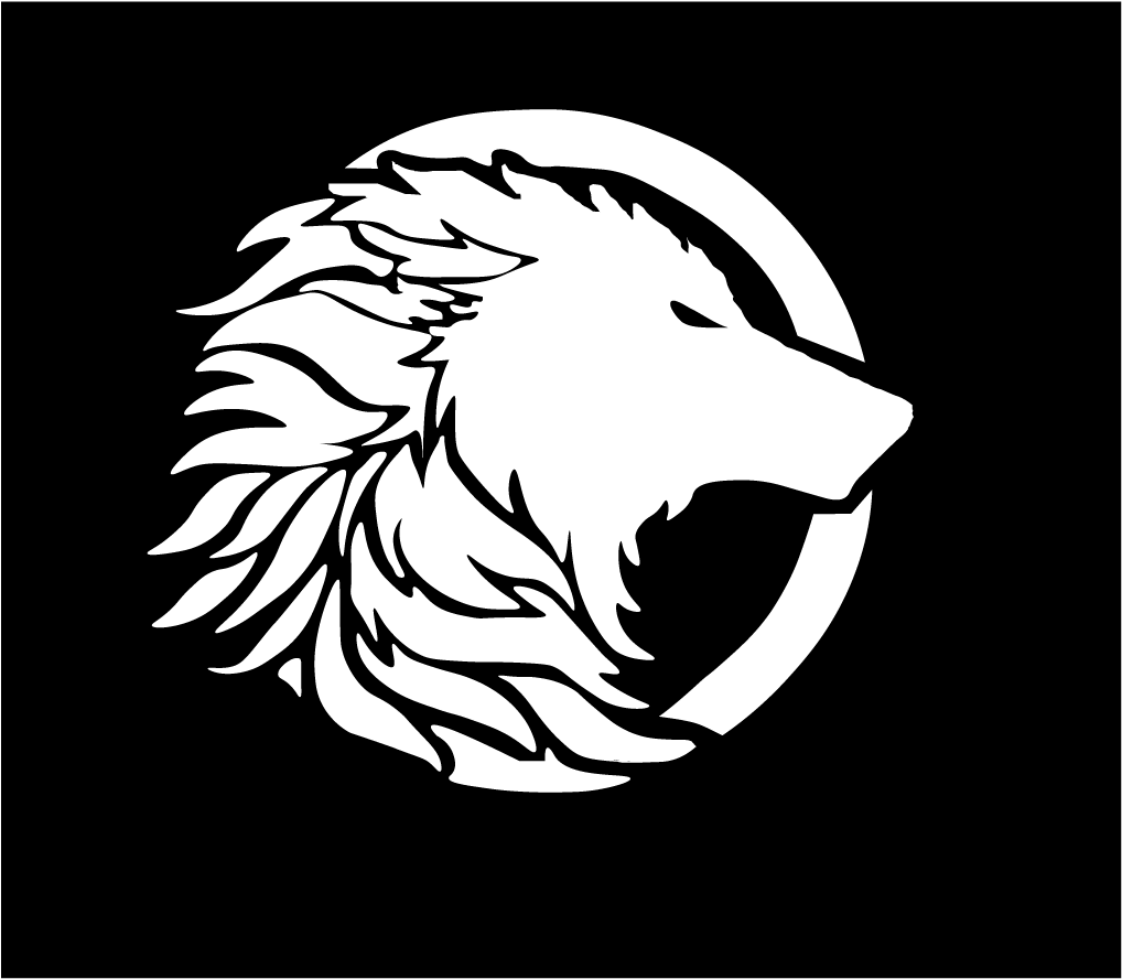 Wolf - Black And White Wolf Icon (1280x1024), Png Download
