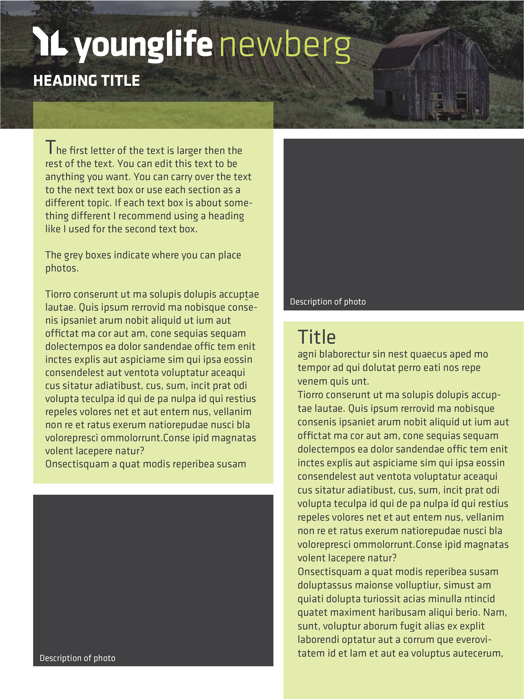 Newberg Young Life Newsletter - Young Life (1920x2485), Png Download