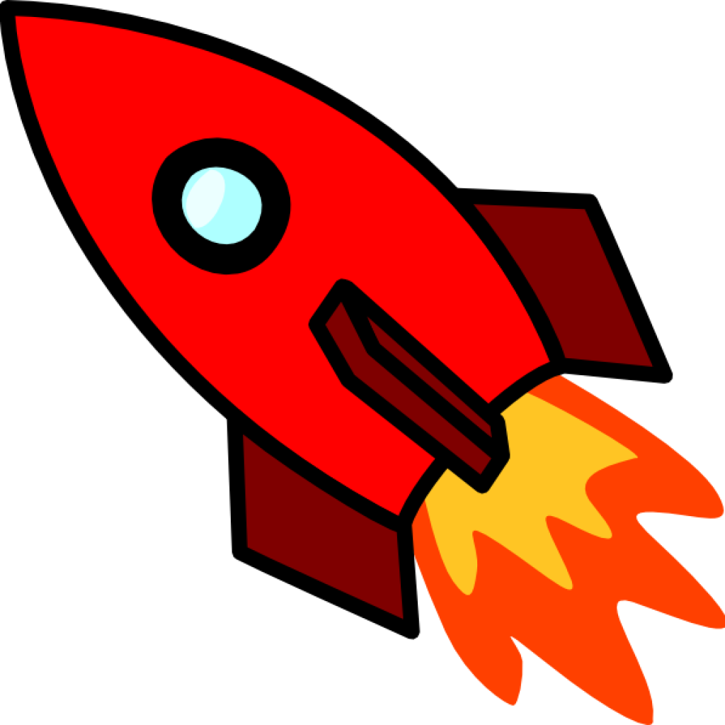 Rocket Clipart Red Rocket Clip Art At Clker Vector - Red Rocket Clipart (1024x1024), Png Download