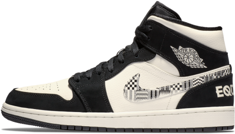 852542 010 A 1 - Jordan 1 Mid Equality (560x560), Png Download