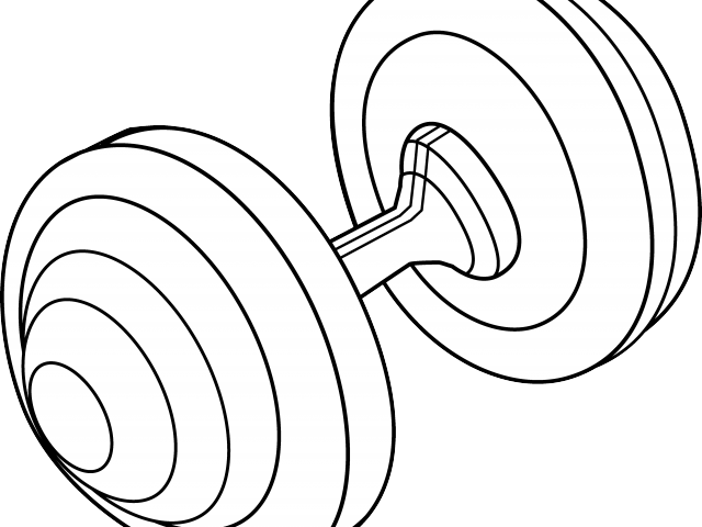 Dumbbells Clipart Barbell - Circle (640x480), Png Download