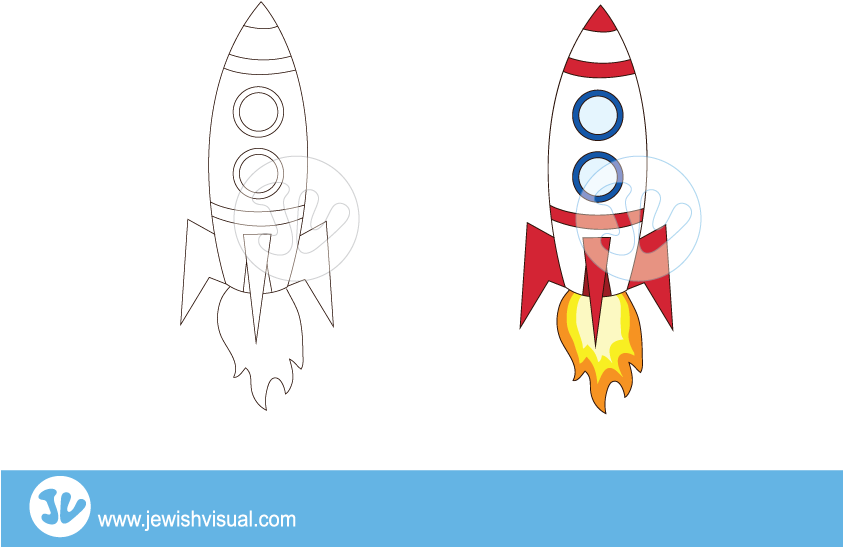 Rocketship-clipart - חללית ציור (842x595), Png Download