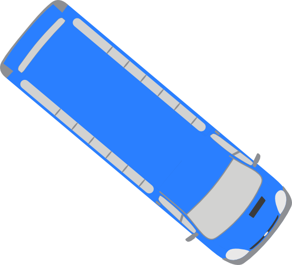 Bus Icon Top View Png (600x544), Png Download