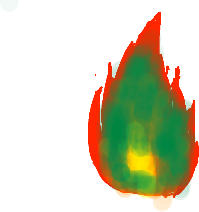 Drawing2 - Green Fire - Illustration (686x729), Png Download