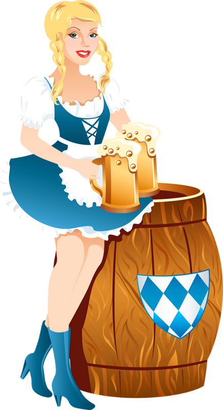 Oktoberfest Girls Cartoon Png (435x800), Png Download
