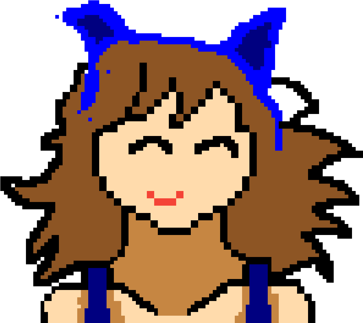 Anime Cat Girl - Pixel Art (1200x1200), Png Download