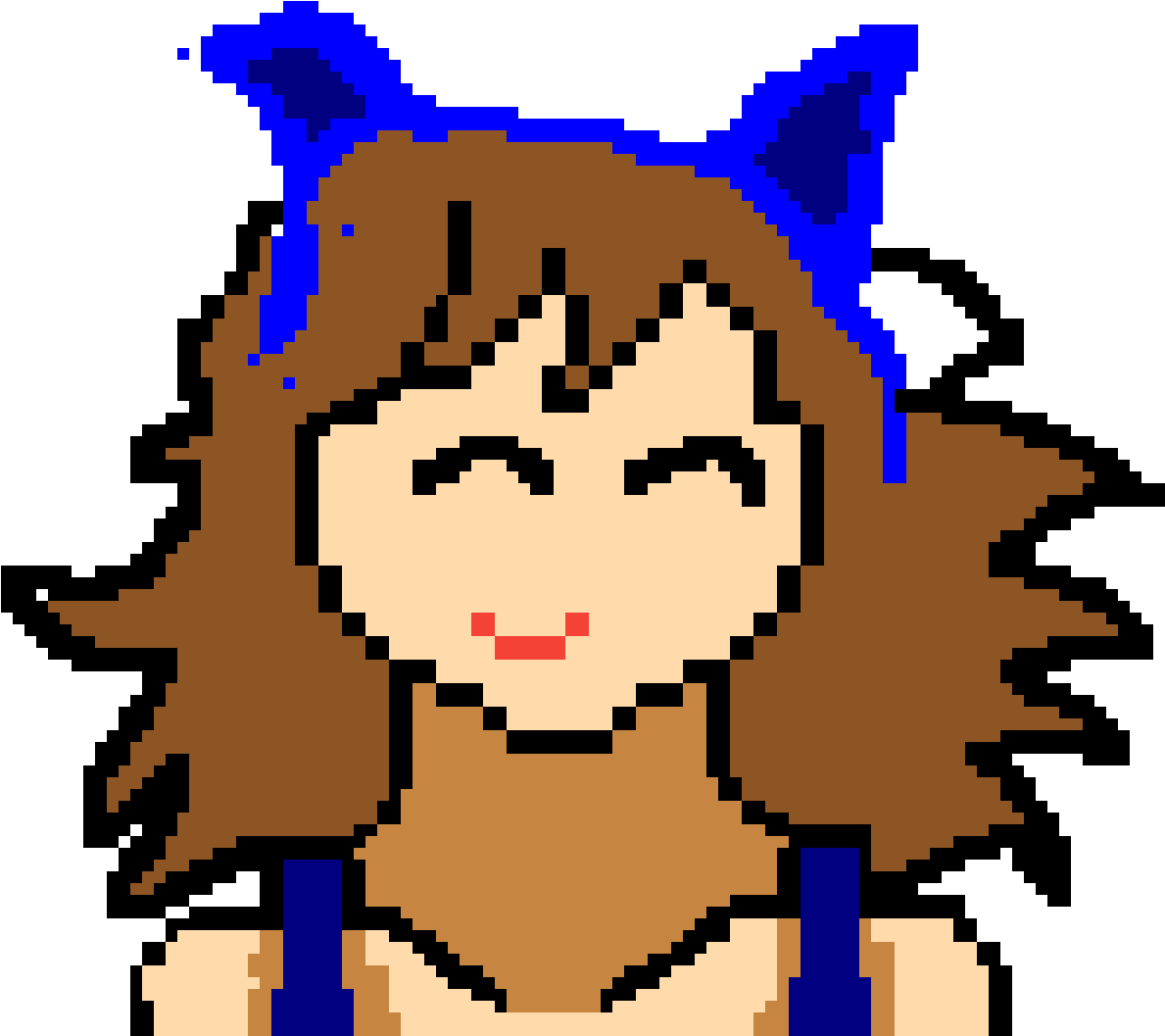 Anime Cat Girl - Pixel Art - Free Transparent PNG Download - PNGkey