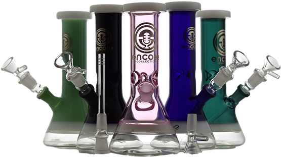 8" Mini Color Beaker With White Accent Water Pipe Bong - Corkscrew (600x600), Png Download