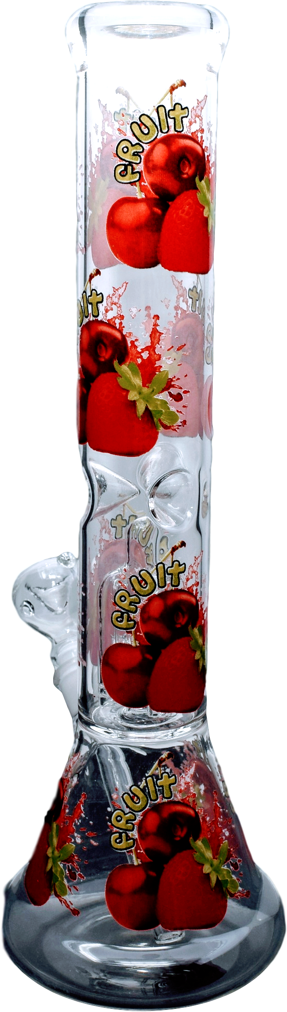 14" Inches 600g Fruit Design Water Bong Clear Glass - Strawberry (2009x2009), Png Download