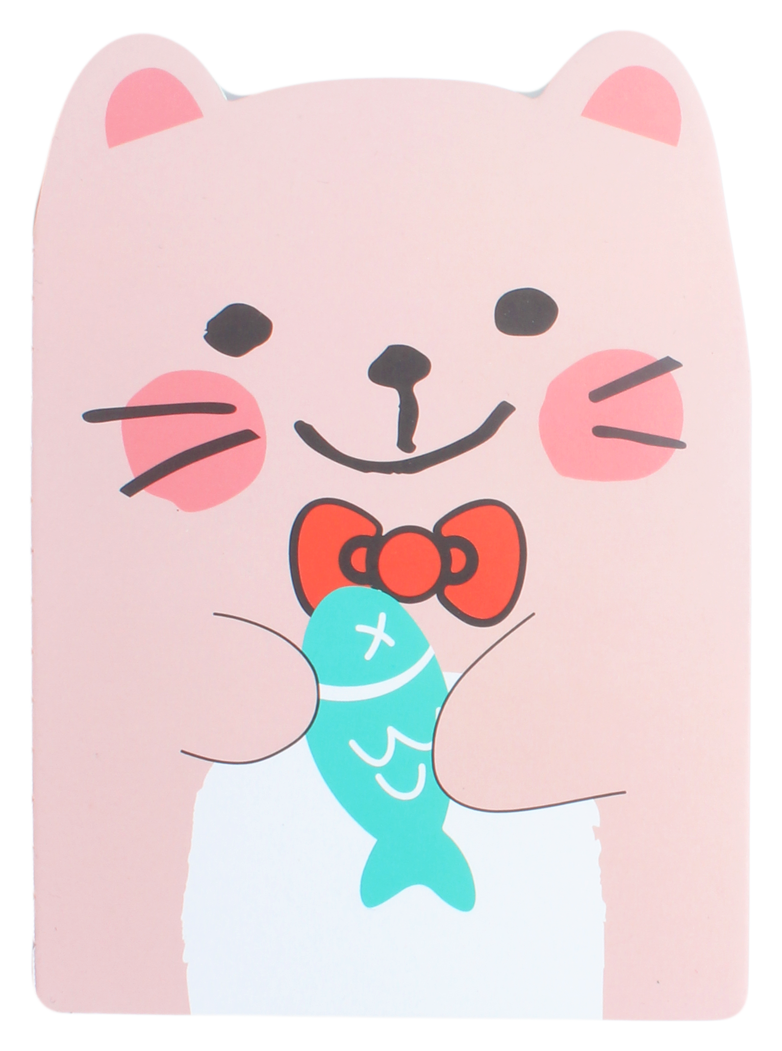 Cat Kawaii Cartoon Anime Animal Holding Gift Small - Notebook (1832x2264), Png Download