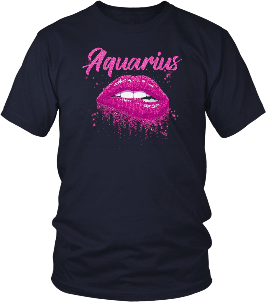 Aquarius Zodiac Birthday Pink Lips For Black Women - Larry Bernandez T Shirt (1024x1024), Png Download