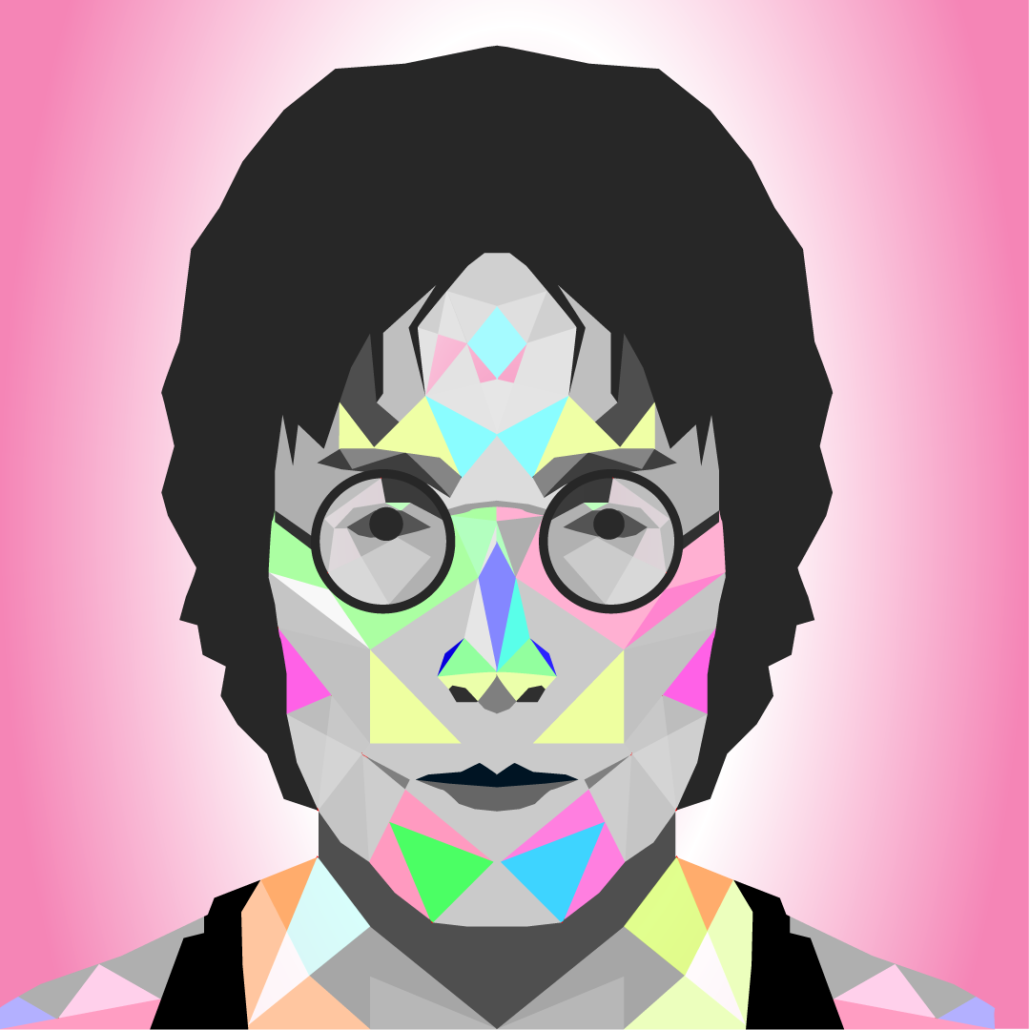 John Lennon Low Poly - Illustration (1030x1030), Png Download