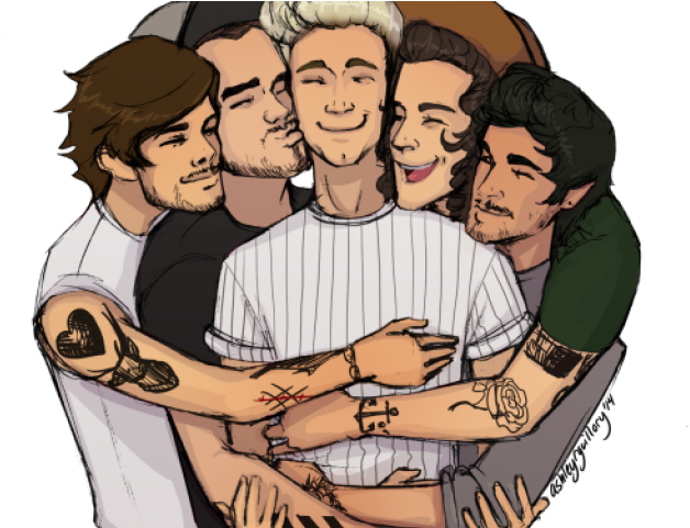 Zayn Malik Clipart Louis Tomlinson - One Direction Hug Stickers (640x480), Png Download