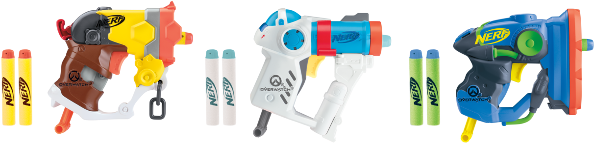Nerf Microshots Overwatch Blasters - Water Gun (1280x321), Png Download