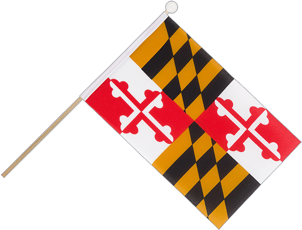 Hand Waving Flag Maryland - Maryland State Flag (750x630), Png Download