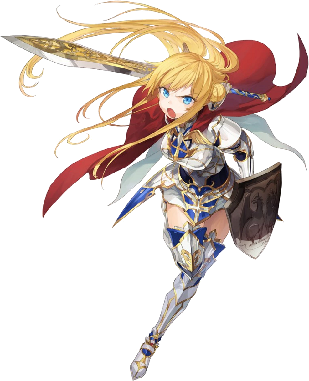 Report Abuse - Blonde Anime Girl Knight (1024x1280), Png Download