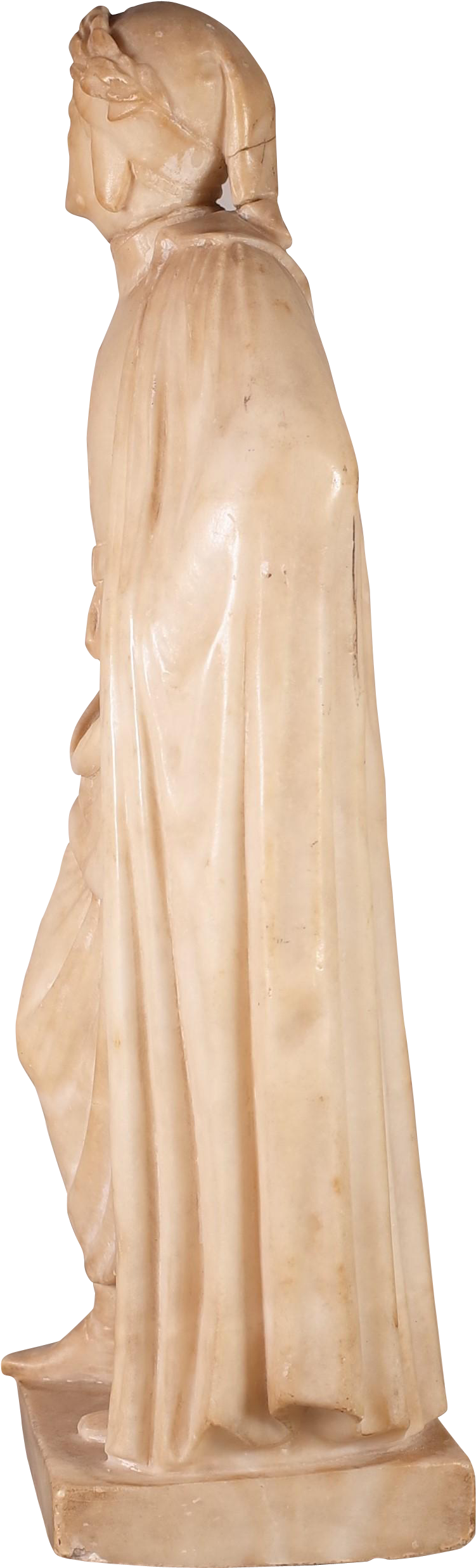 Alabaster Model Of Classical Roman Figure In Cloak - Statue (2130x3216), Png Download