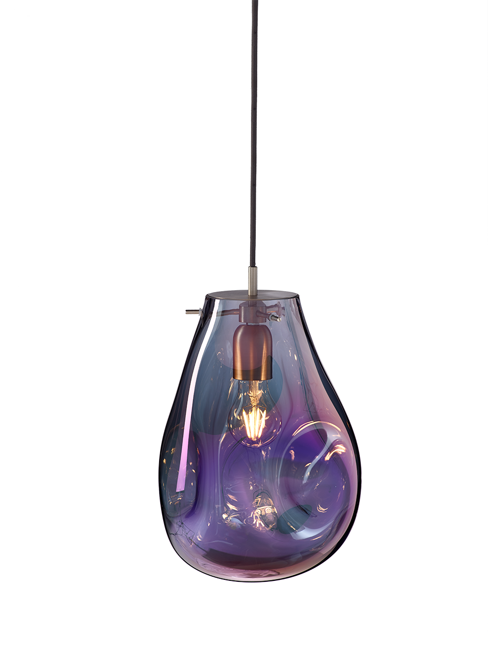 Soap Pendant Large Purple / Stainless Steel - Pendant Light (960x1281), Png Download