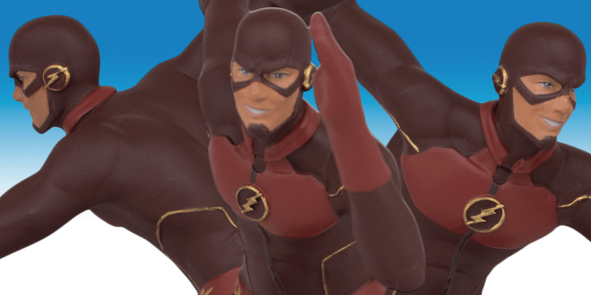 The Flash Animated Statue - Flash (1200x600), Png Download
