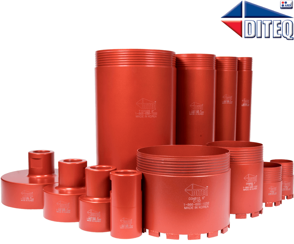 C-52 Wet Diamond Crowns For Continental Tubing - Diteq (1000x999), Png Download