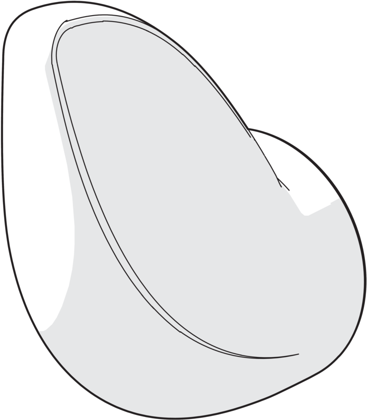 Wing Handle With Screws - Line Art (944x1080), Png Download