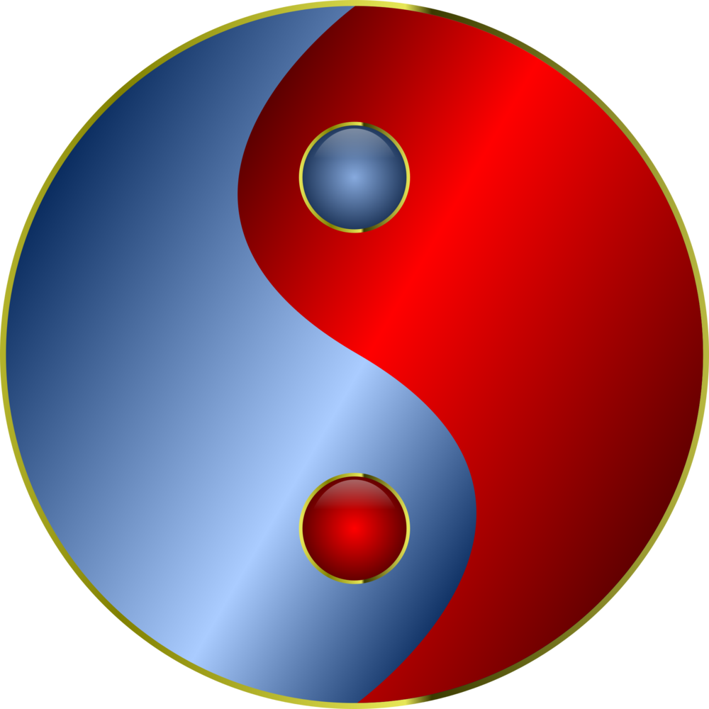 Martial Arts - Yin Yang Symbol Png (1000x1000), Png Download