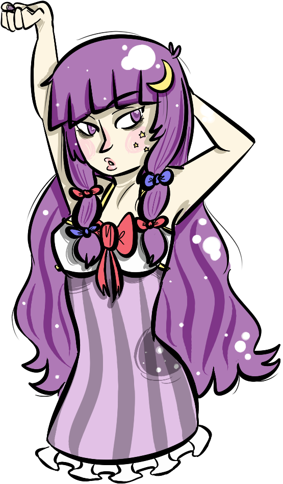 Sleepy Patchouli Knowledge - Cartoon (800x975), Png Download