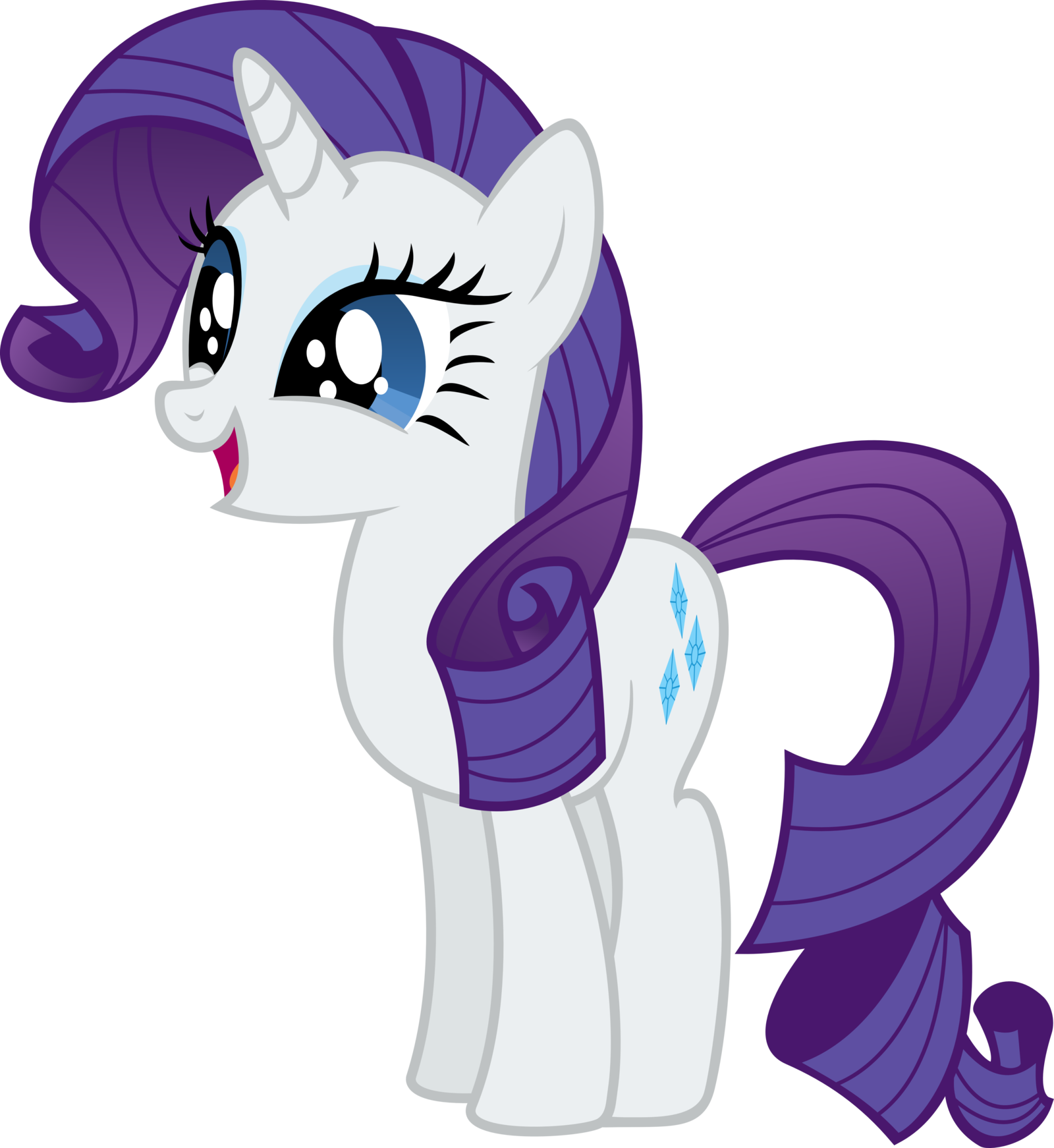 Happy Rarity - Rarity Mlp (1600x1742), Png Download