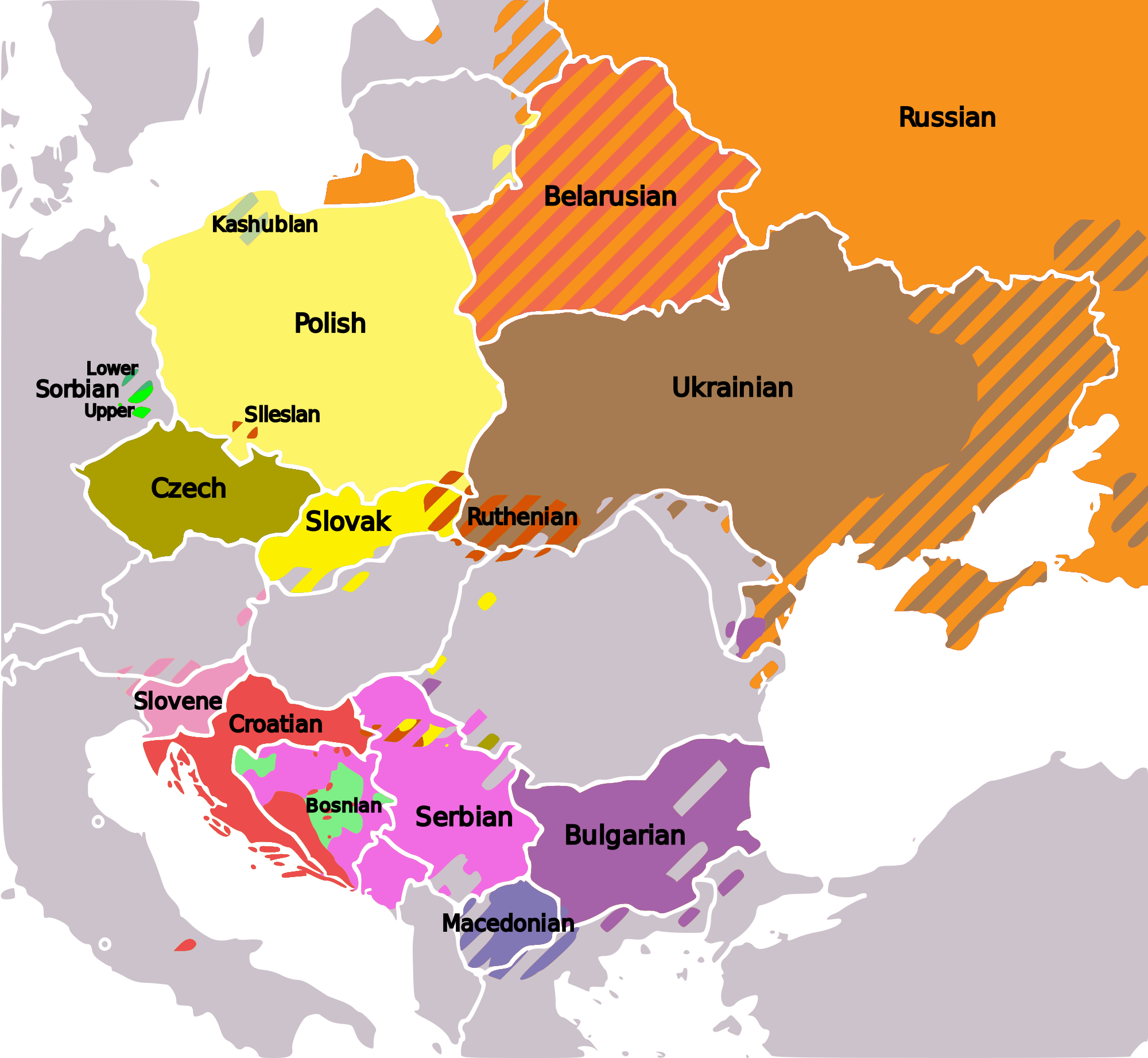 545 Kb Png - Slavic Languages (2000x1843), Png Download