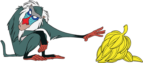 Lion King Rafiki Bananas - Lion King Cartoon (500x666), Png Download