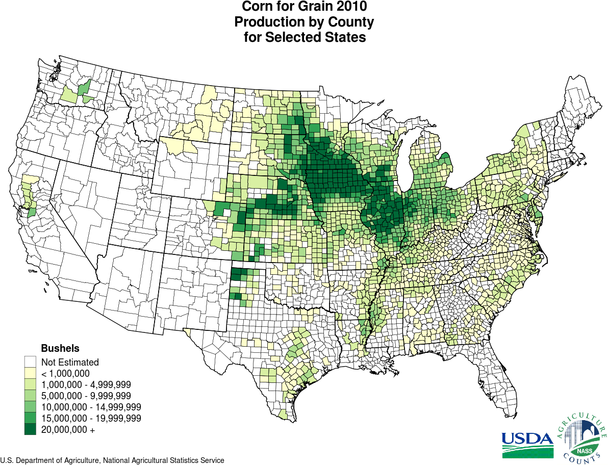 Corn Belt - United States Tomato Production Map (1200x920), Png Download