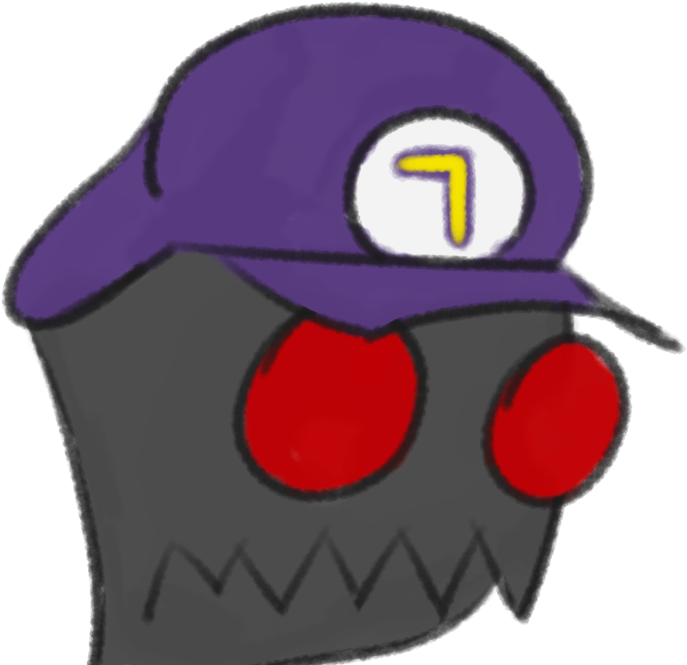 Waluigi Hat Png - Cartoon (741x686), Png Download