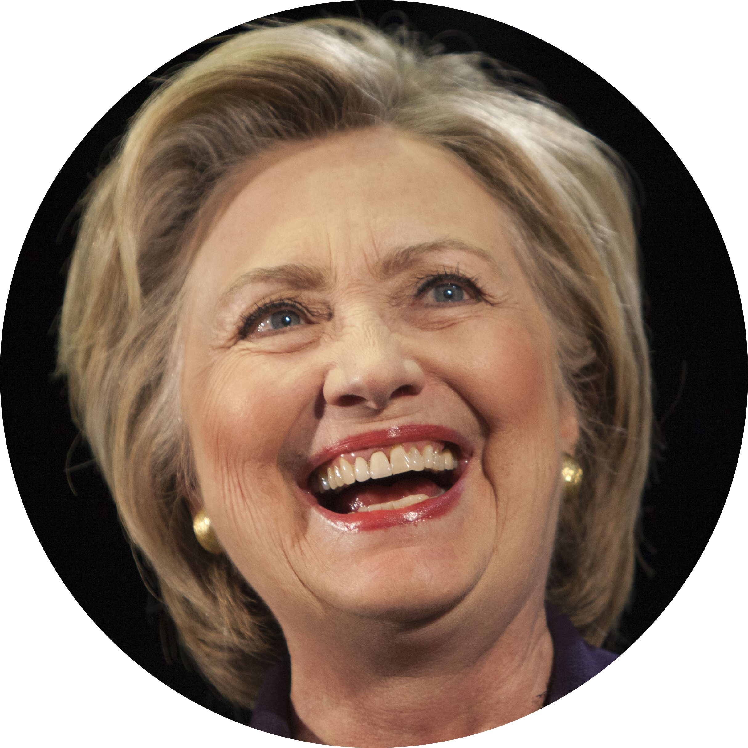 Hillary Clinton - Hillary Clinton Evil Smile (2428x2428), Png Download