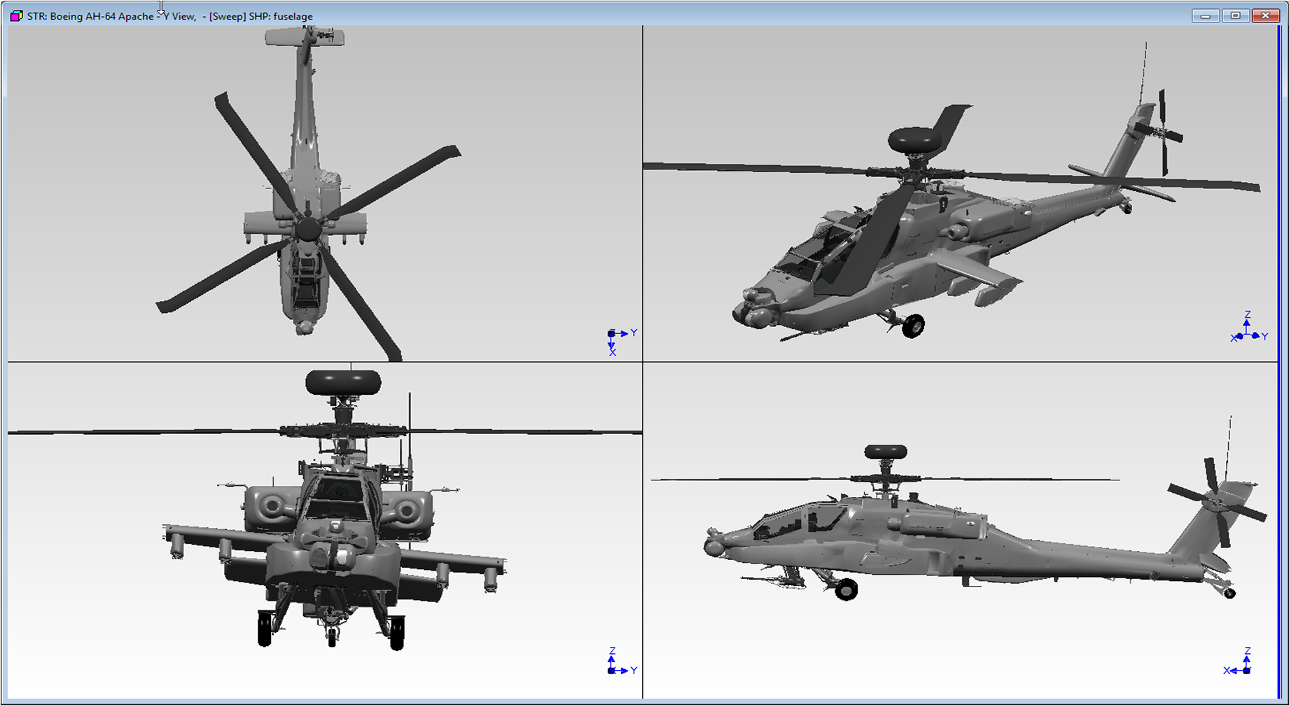 Apache Quad - Helicopter Rotor (1840x1840), Png Download