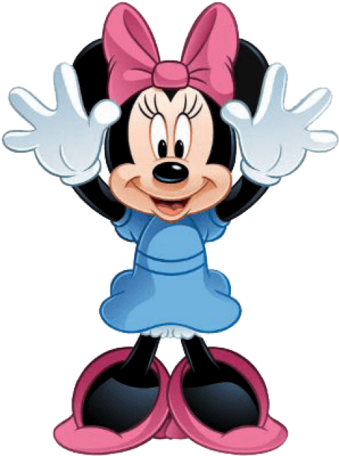 Free Png Download Minnie W/hands Up Minnie Mouse , - Minnie Mouse Hands Up (480x645), Png Download