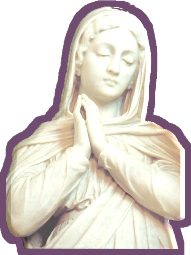 Vapor Vaporwave Aesthetic Aestheticv Png Vaporwave - Stone Statue Of Mary (667x889), Png Download