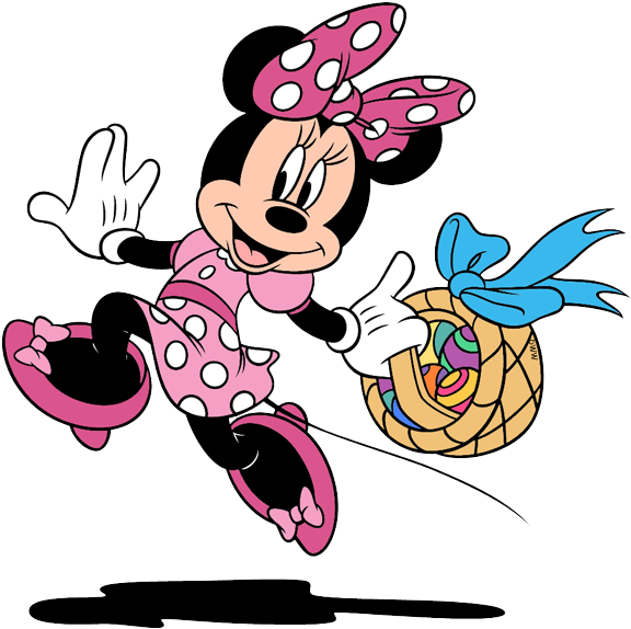 Holidays Clipart Minnie Mouse - Easter Minnie Mouse Png (600x589), Png Download