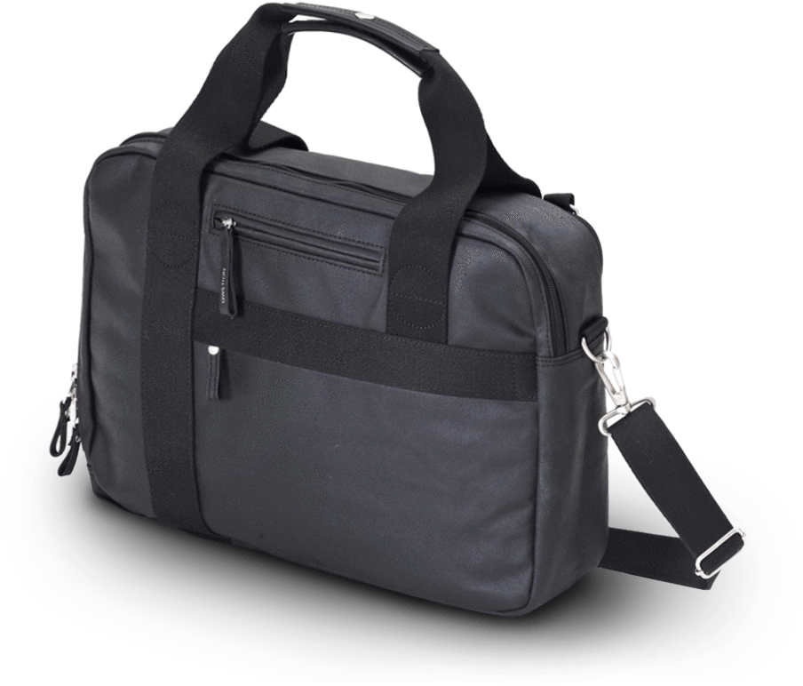 Qwstion Office Bag In Organic Jet Black - Messenger Bag (1024x838), Png Download