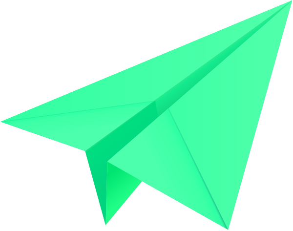 Light Green Paper Plane, Paper Aeroplane Vector Icon - Colourful Paper Plane Png (600x473), Png Download